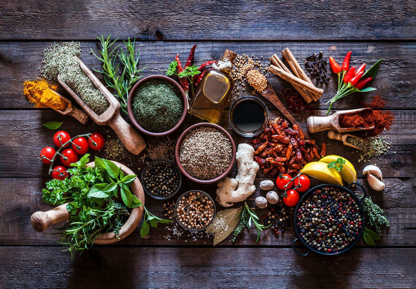 Rustic Food Ingredients | Culinary Kitchen Photography | Organic Food Art Poster