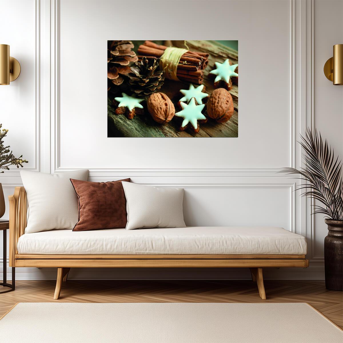 Holiday Spices and Cookies | Cozy Christmas Photography | Seasonal Kitchen Poster