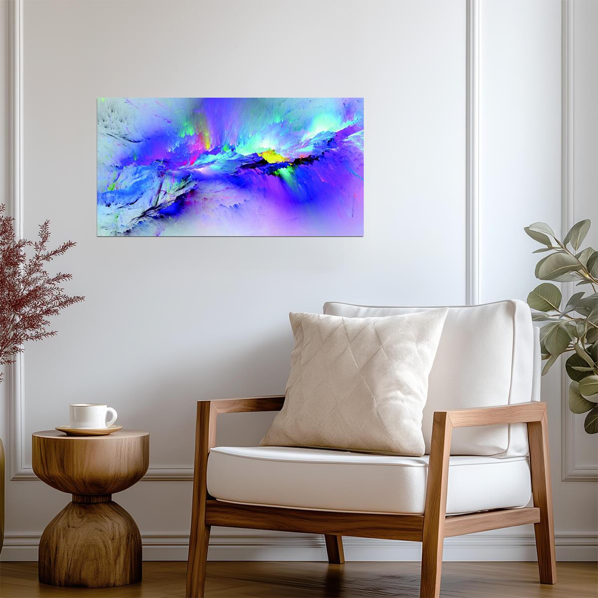 Vibrant Abstract Paint Explosion | Colorful Modern Art | Contemporary Wall Poster