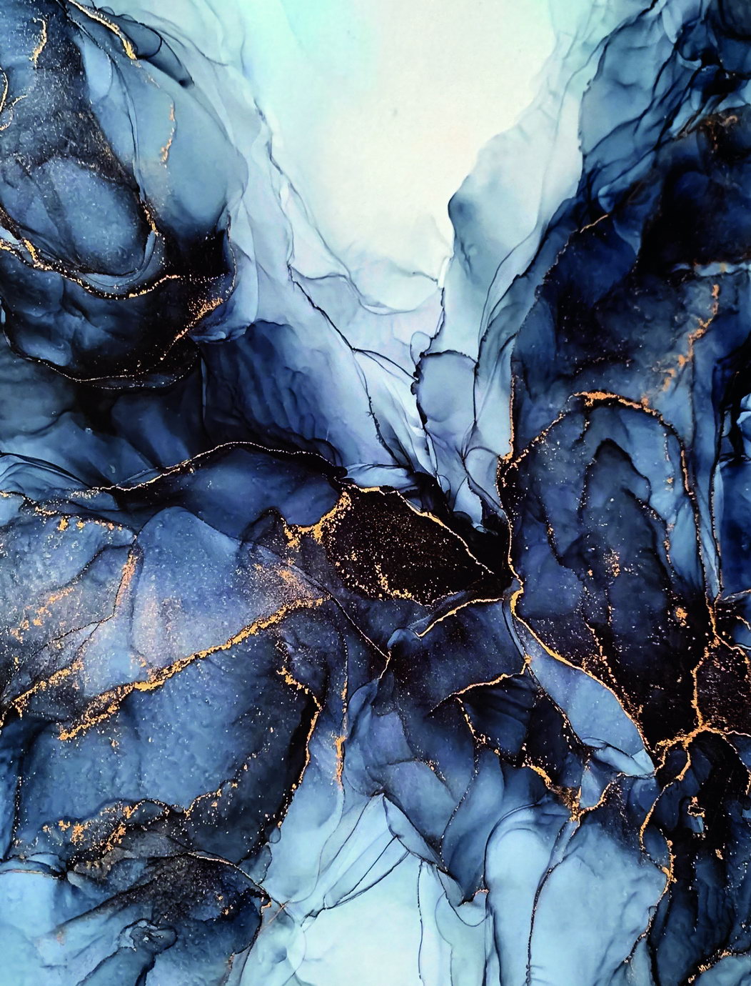 Abstract Luxury Marble | Purple and Gold Fluid Art | Dreamy Aesthetic Poster