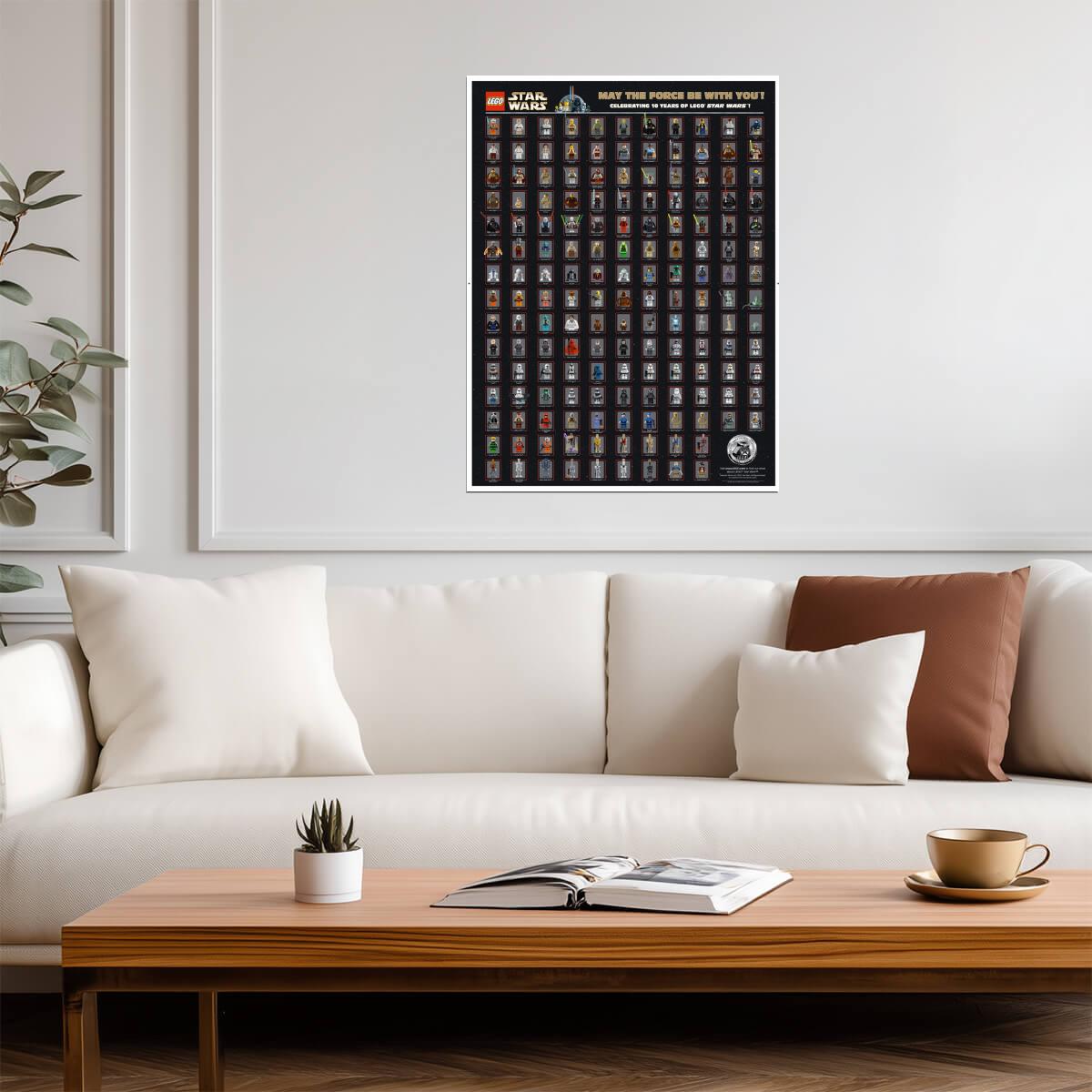 Lego Star Wars Characters | Minifigure Collage Poster | Sci-Fi Fan Art