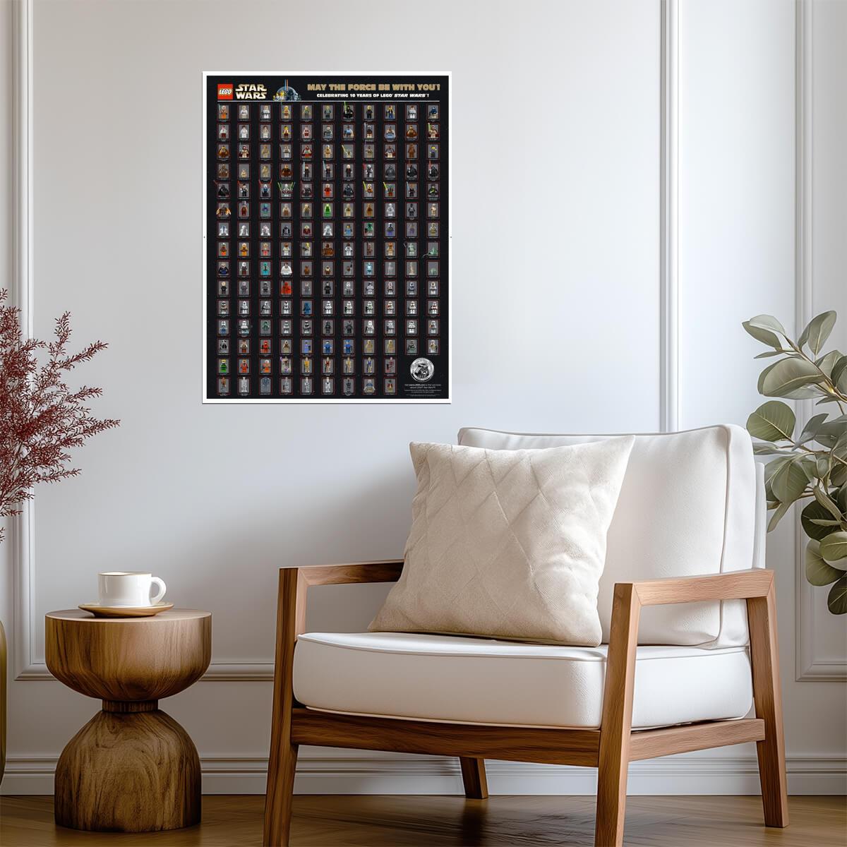 Lego Star Wars Characters | Minifigure Collage Poster | Sci-Fi Fan Art