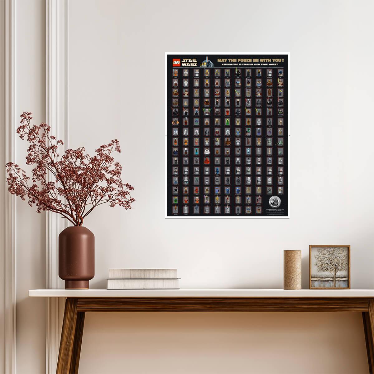Lego Star Wars Characters | Minifigure Collage Poster | Sci-Fi Fan Art