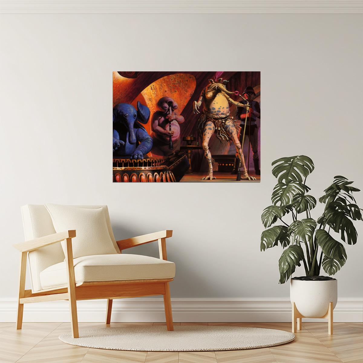 Mos Eisley Cantina Poster | Tatooine Star Wars Art | Sci-Fi Alien Bar Scene