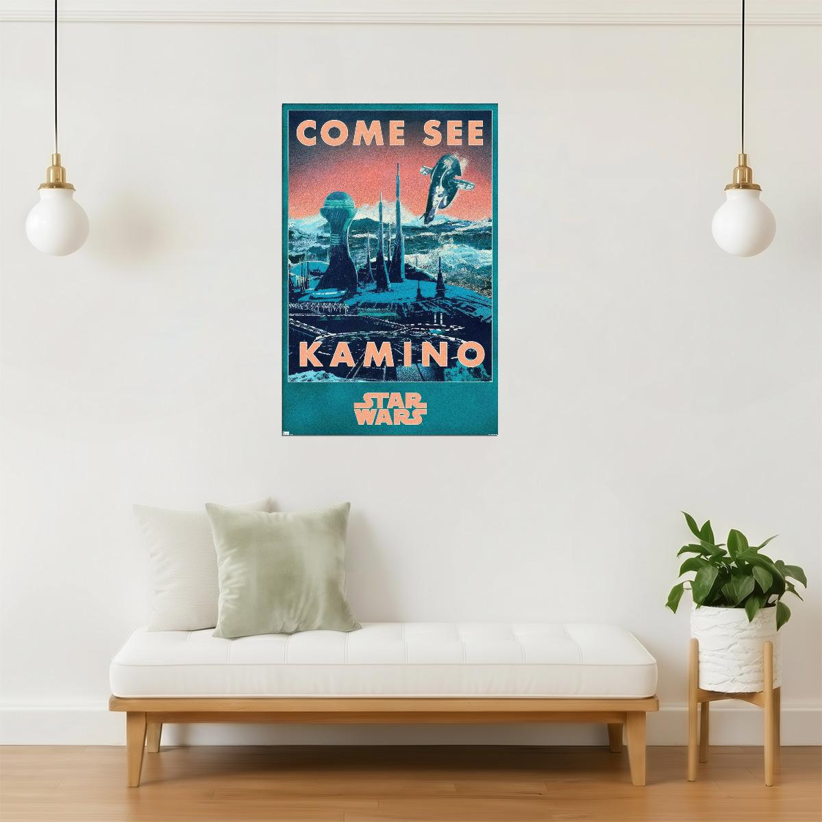 Come See Kamino Travel Poster | Retro Star Wars Art | Sci-Fi Wall Decor