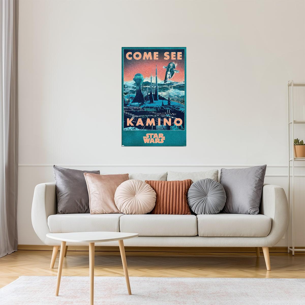 Come See Kamino Travel Poster | Retro Star Wars Art | Sci-Fi Wall Decor