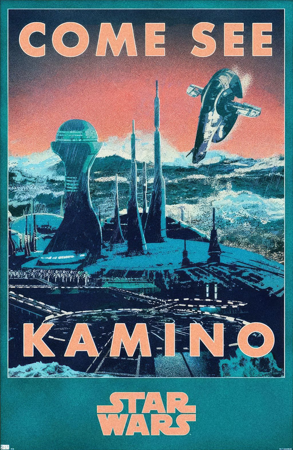 Come See Kamino Travel Poster | Retro Star Wars Art | Sci-Fi Wall Decor