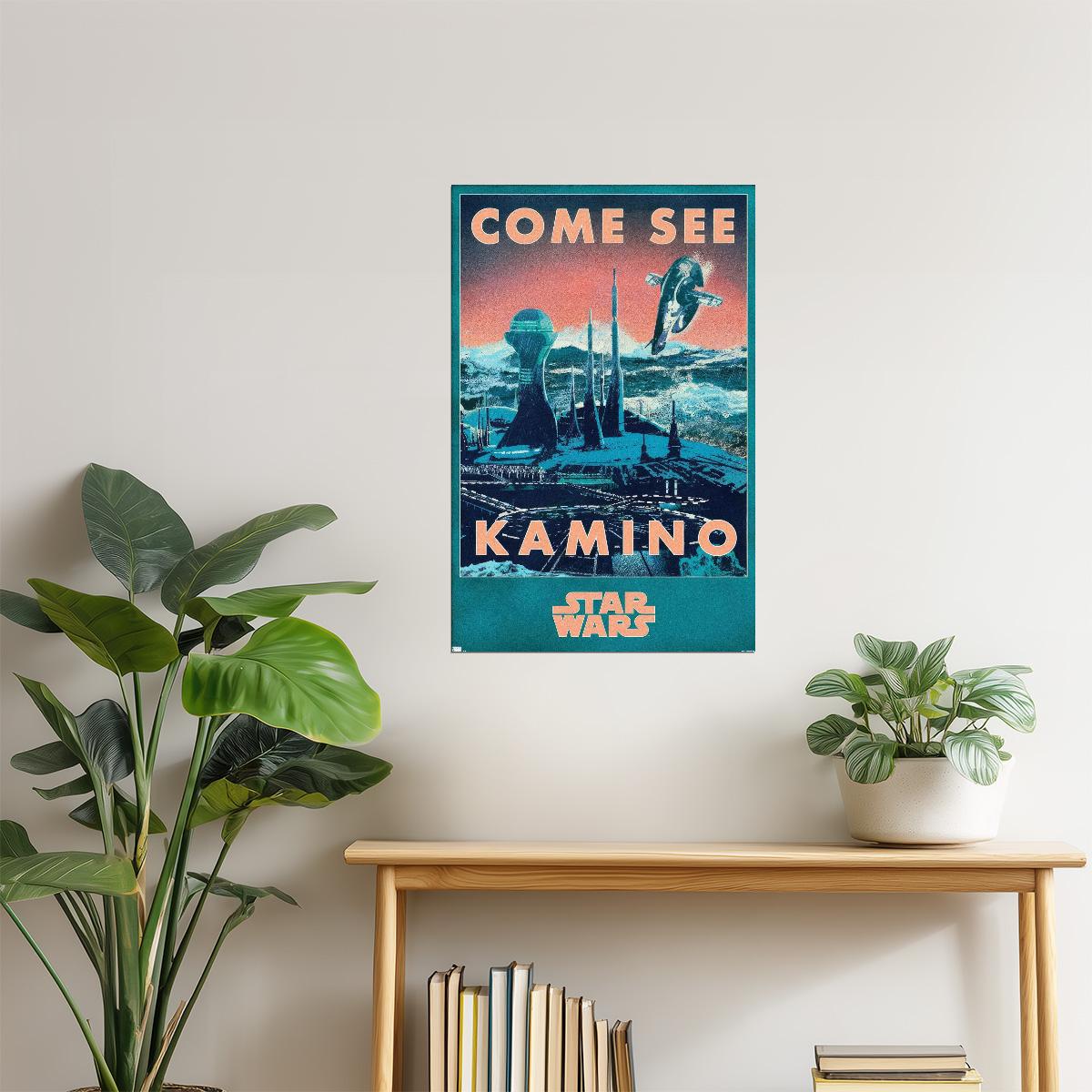 Come See Kamino Travel Poster | Retro Star Wars Art | Sci-Fi Wall Decor
