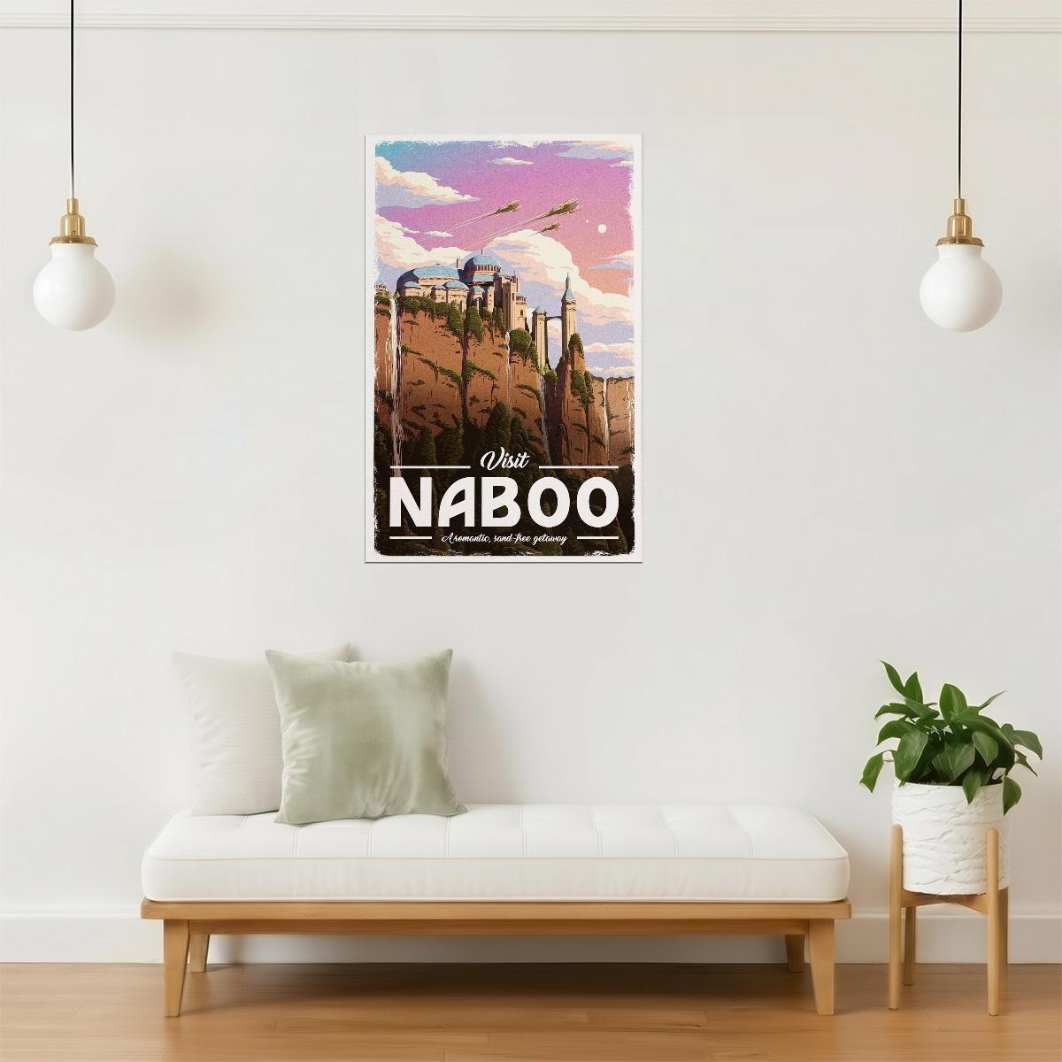 The Naboo Travel Poster | Retro Star Wars Inspired Art | Sci-Fi Wall Decor
