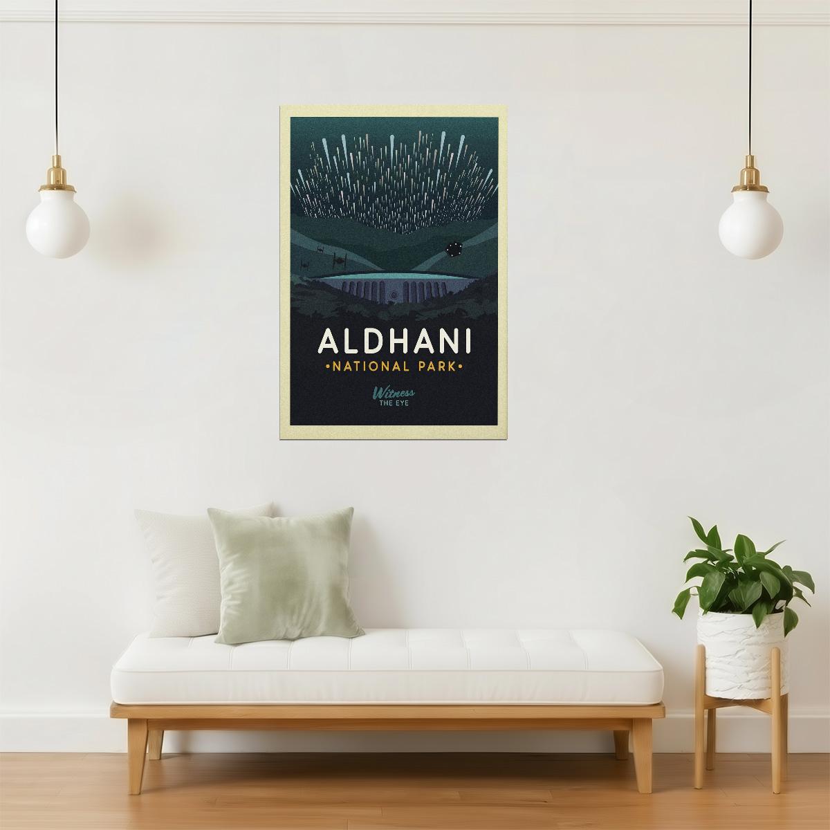 Aldhani National Park Travel Poster | Retro Star Wars Art | Sci-Fi Wall Decor