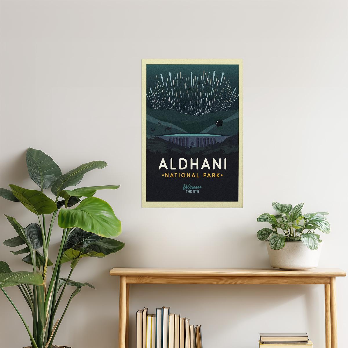 Aldhani National Park Travel Poster | Retro Star Wars Art | Sci-Fi Wall Decor
