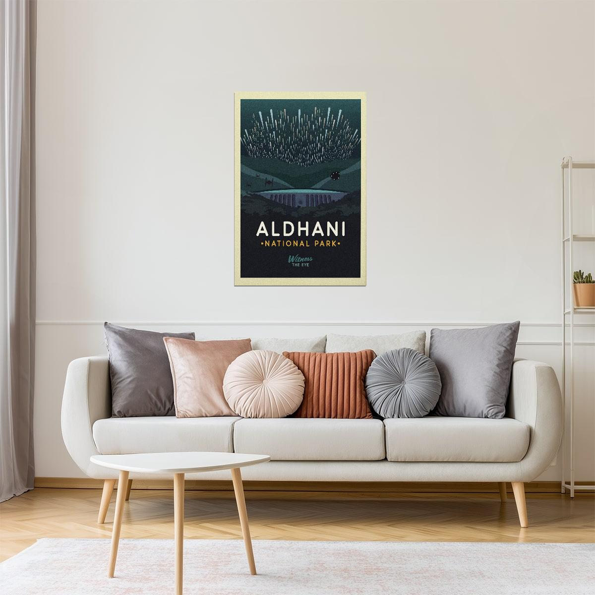 Aldhani National Park Travel Poster | Retro Star Wars Art | Sci-Fi Wall Decor