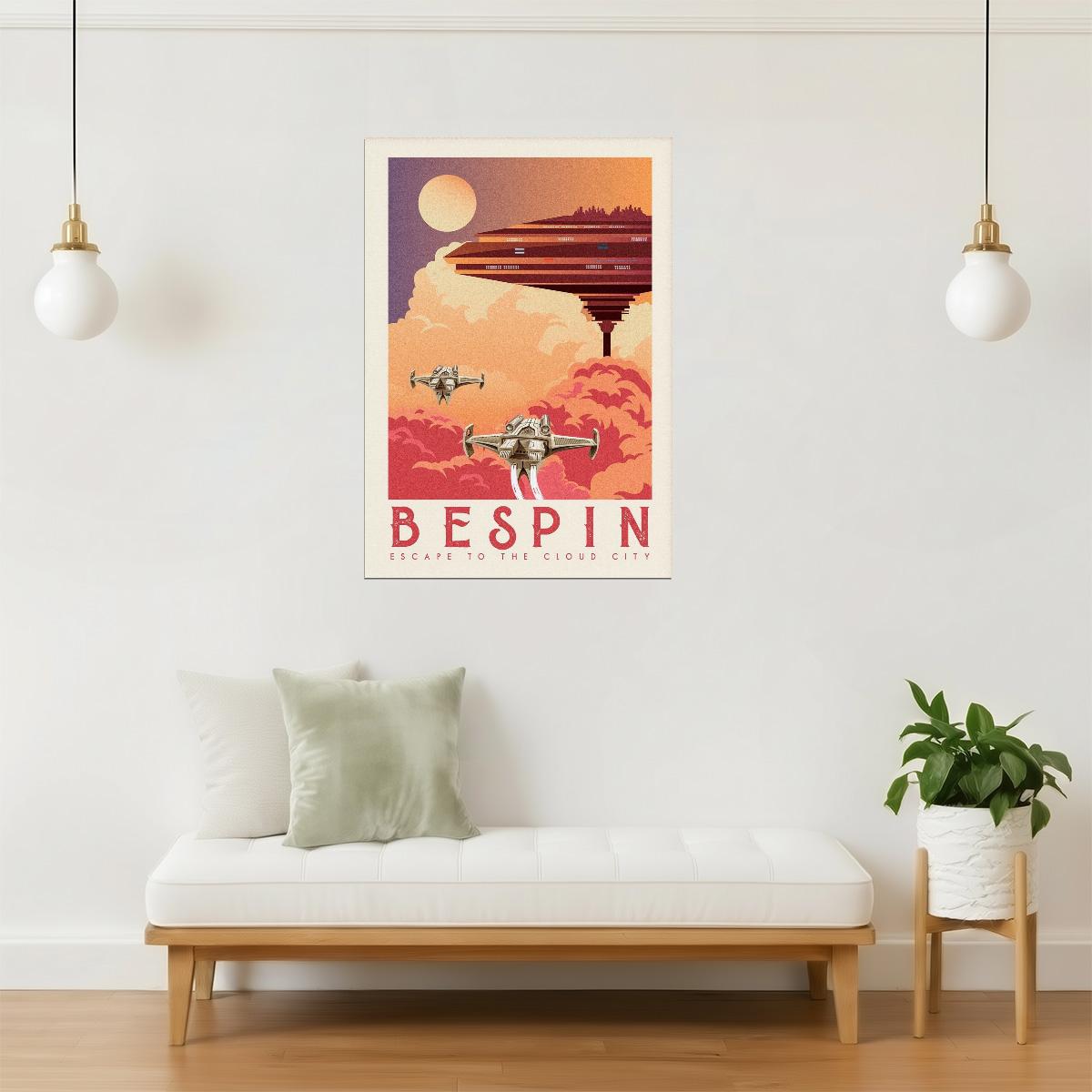 Bespin Cloud City Travel Poster | Retro Star Wars Art | Sci-Fi Wall Decor