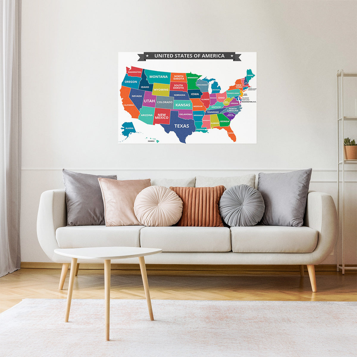 USA Map | Classic Educational United States Classroom Map Poster