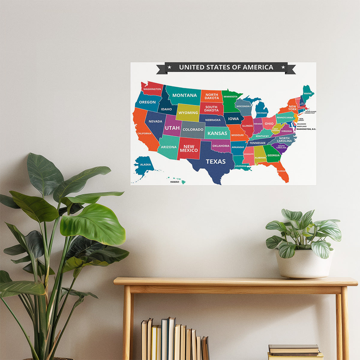 USA Map | Classic Educational United States Classroom Map Poster