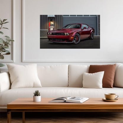 Dodge Challenger SRT Hellcat Widebody | Car Poster | American Muscle Wall Art