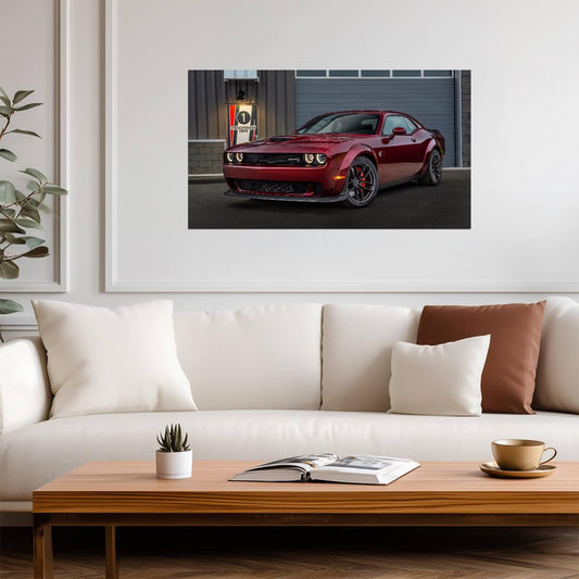 Dodge Challenger SRT Hellcat Widebody | Car Poster | American Muscle Wall Art