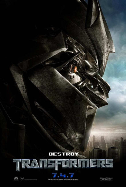 Transformers 2007 Movie | Megatron Destroy Poster | Decepticon Art - Movies & TV Poster