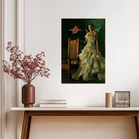 The Hunger Games: Catching Fire | Jennifer Lawrence as Katniss in Mockingjay Dress | Movie Poster - Movies & TV Poster