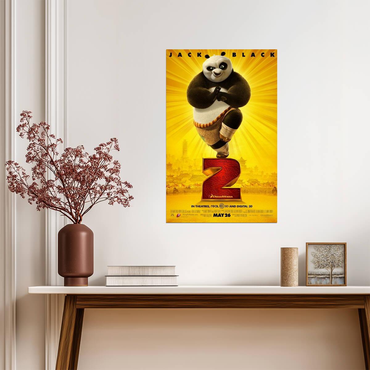 Kung Fu Panda 2 | Jack Black as Po | Animated Comedy Movie Poster - Movies & TV Poster