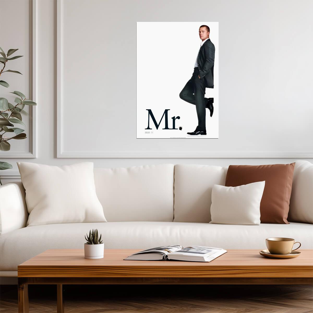Mr. & Mrs. Smith | Brad Pitt & Angelina Jolie | Action Comedy Movie Poster - Movies & TV Poster