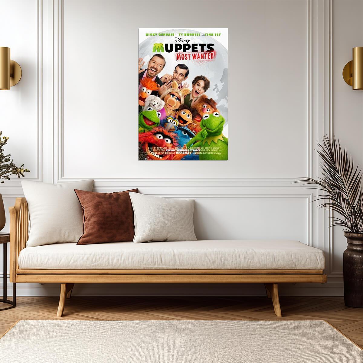 Muppets Most Wanted | Tina Fey & Ricky Gervais | Family Movie Poster - Movies & TV Poster