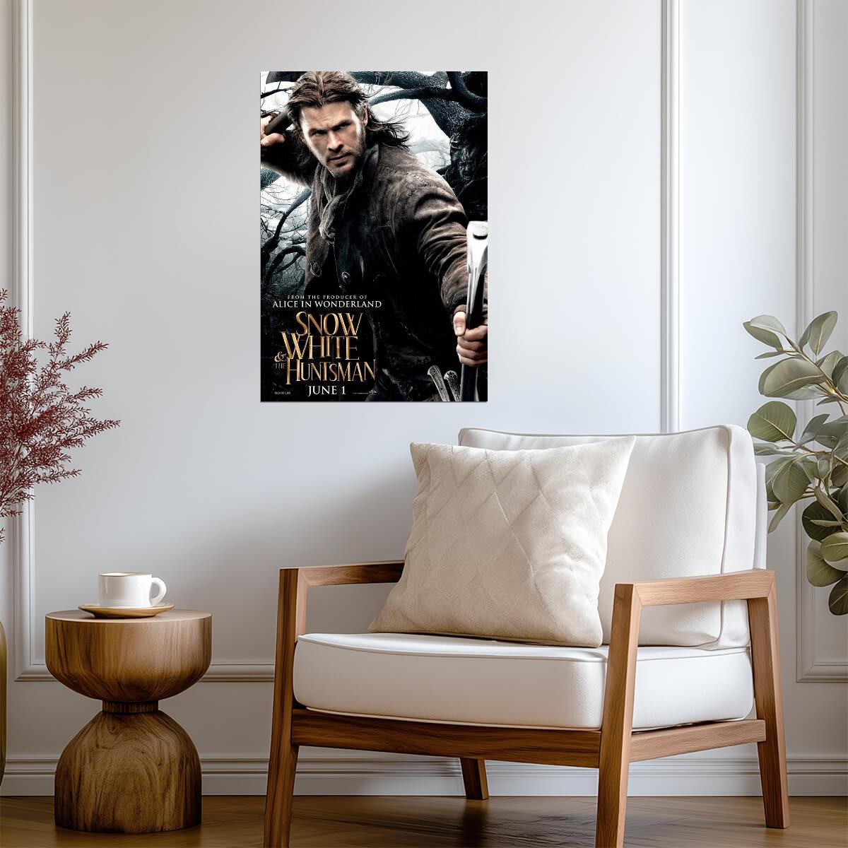 Snow White and the Huntsman | Chris Hemsworth as The Huntsman | Fantasy Movie Poster - Movies & TV Poster