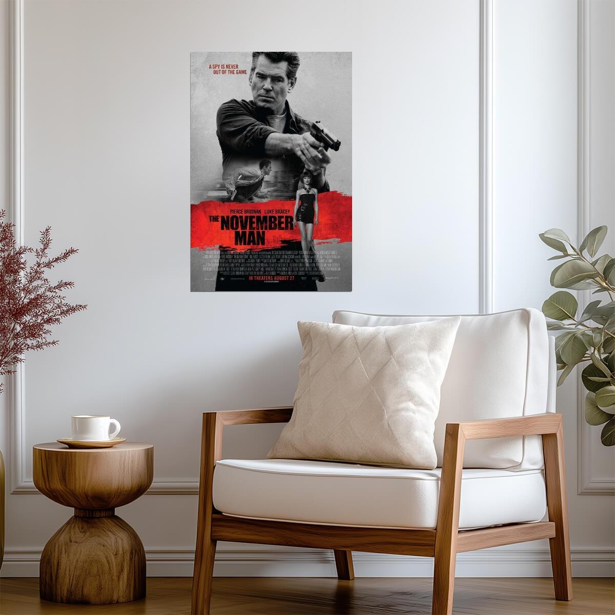 The November Man 2014 | Pierce Brosnan as Peter Devereaux | Action Thriller Poster - Movies & TV Poster