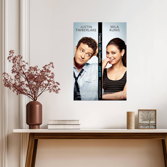 Friends with Benefits | Justin Timberlake & Mila Kunis | Romantic Comedy Poster - Movies & TV Poster