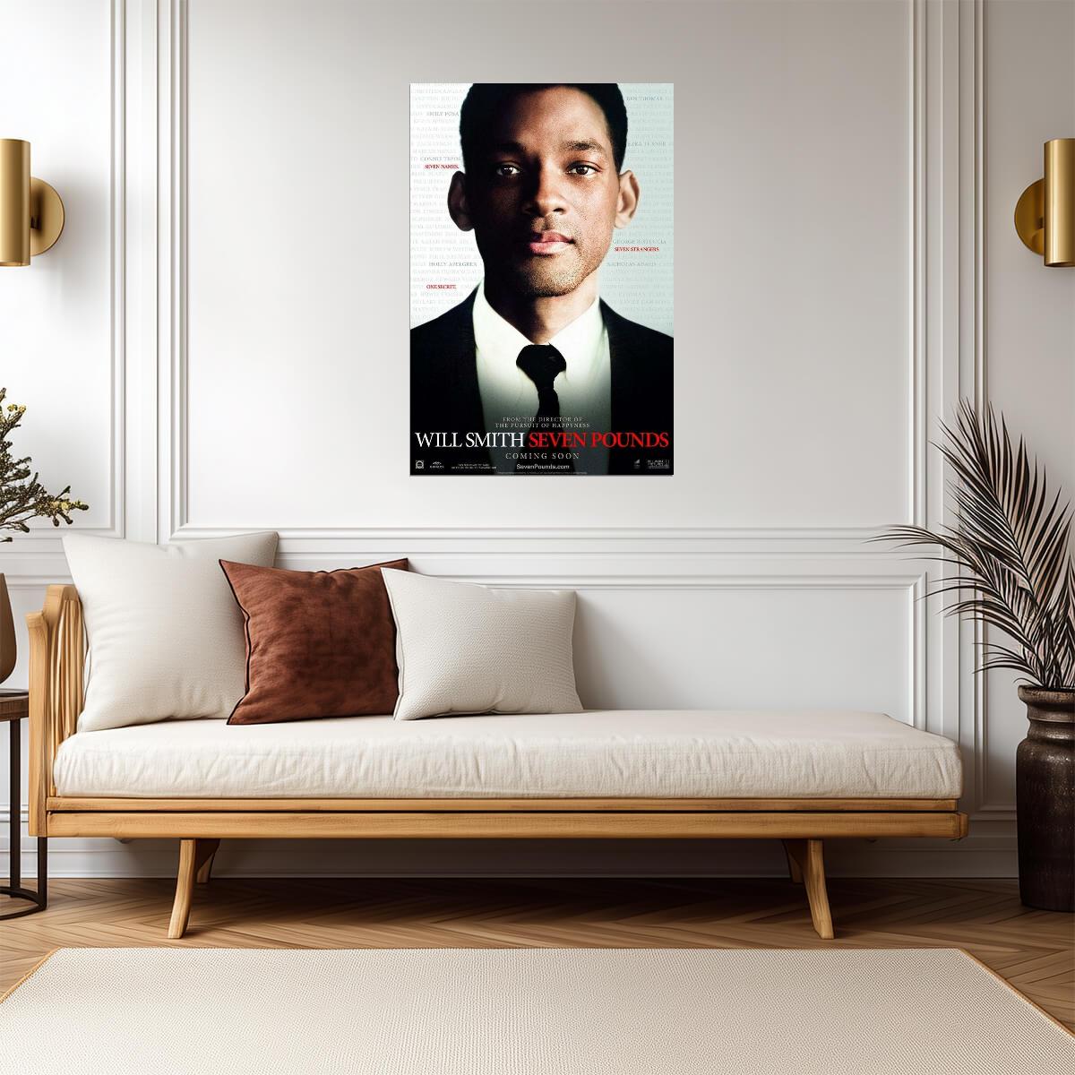 Seven Pounds 2008 | Will Smith Portrait Poster | Drama Movie Art - Movies & TV Poster