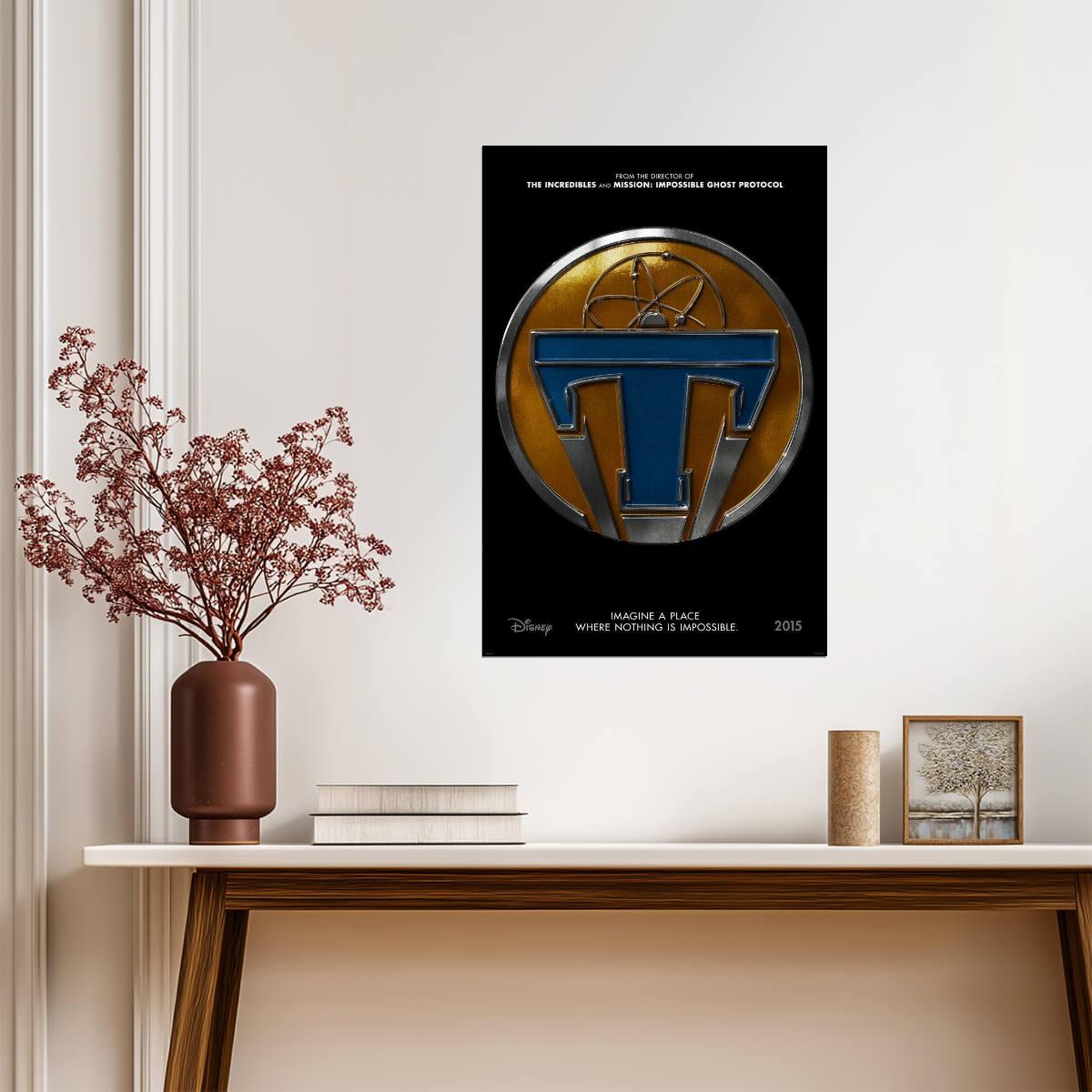 Tomorrowland 2015 | T Logo Teaser Poster | Sci-Fi Adventure Movie Wall Art - Movies & TV Poster