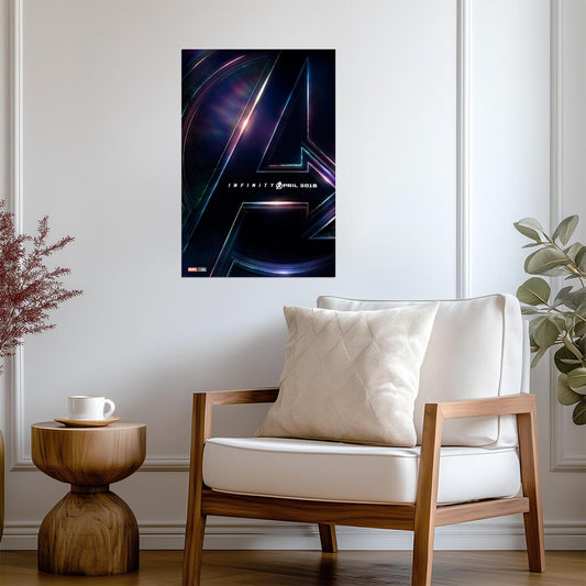 Avengers Infinity War Movie Logo | Minimalist Superhero Film Poster | MCU Wall Art - Movies & TV Poster
