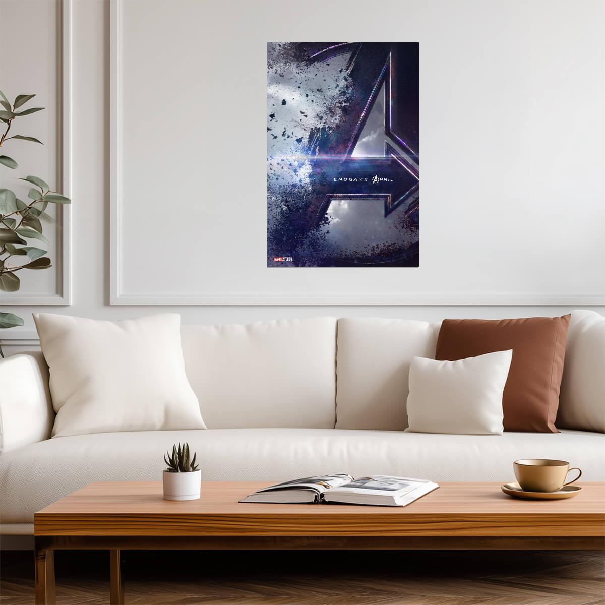 Avengers Endgame Disintegrating Logo | Superhero Movie Poster | The Decimation Wall Art - Movies & TV Poster
