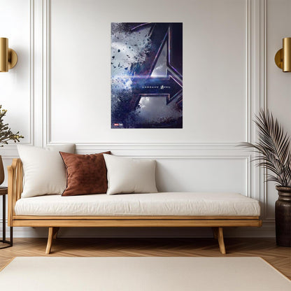 Avengers Endgame Disintegrating Logo | Superhero Movie Poster | The Decimation Wall Art - Movies & TV Poster