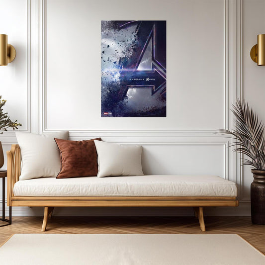 Avengers Endgame Disintegrating Logo | Superhero Movie Poster | The Decimation Wall Art - Movies & TV Poster