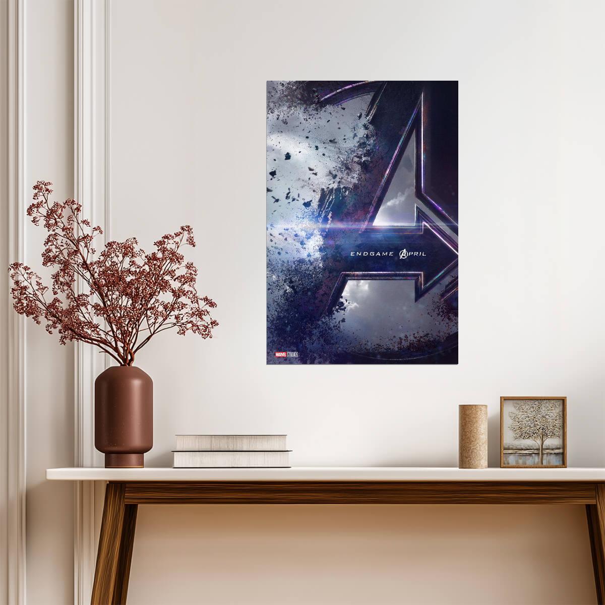 Avengers Endgame Disintegrating Logo | Superhero Movie Poster | The Decimation Wall Art - Movies & TV Poster