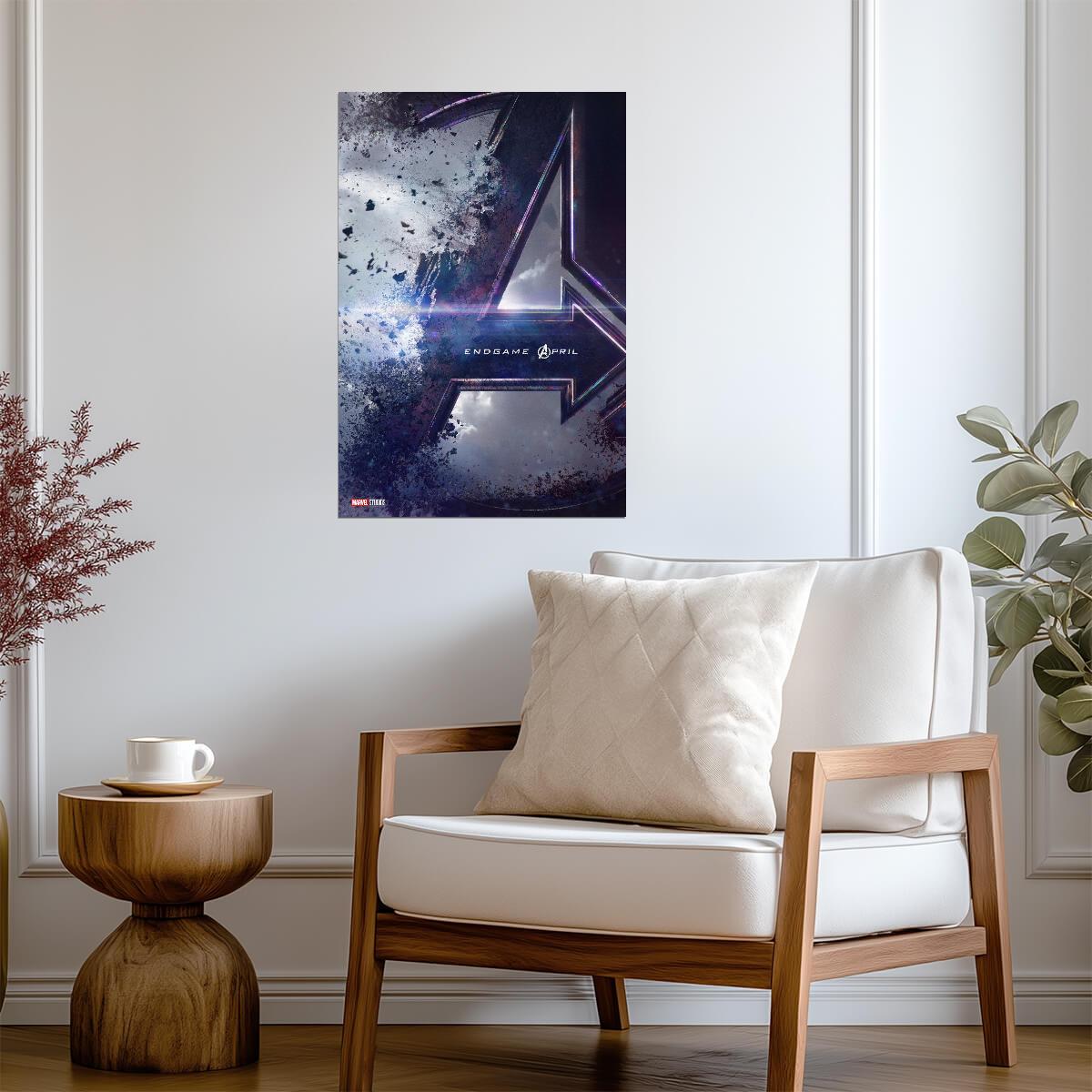 Avengers Endgame Disintegrating Logo | Superhero Movie Poster | The Decimation Wall Art - Movies & TV Poster