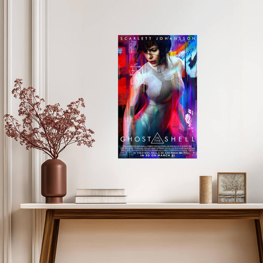 Ghost in the Shell Scarlett Johansson | Live Action Sci-Fi Poster | Cyberpunk Movie Art - Movies & TV Poster