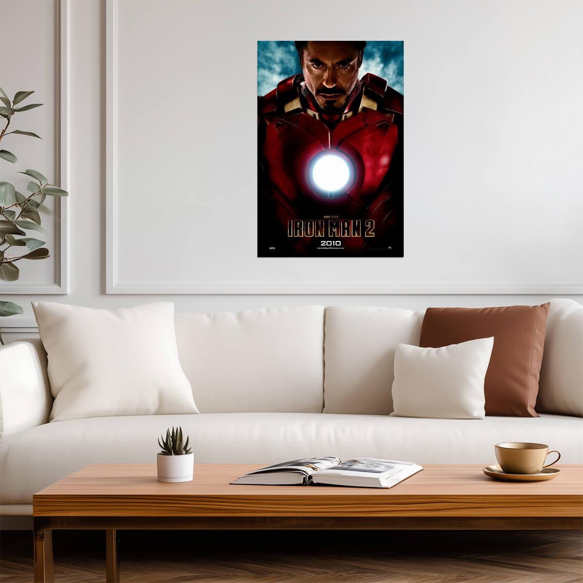 Iron Man 2 Robert Downey Jr as Tony Stark | Movie Poster | Superhero Tech Suit Art - Movies & TV Poster