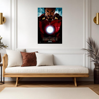 Iron Man 2 Robert Downey Jr as Tony Stark | Movie Poster | Superhero Tech Suit Art - Movies & TV Poster