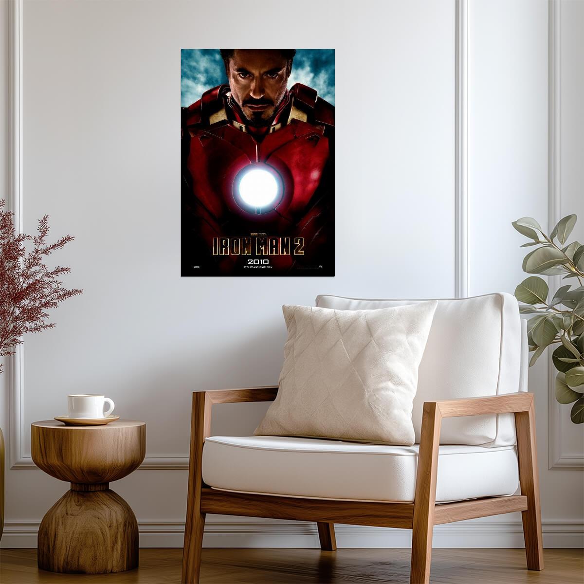 Iron Man 2 Robert Downey Jr as Tony Stark | Movie Poster | Superhero Tech Suit Art - Movies & TV Poster