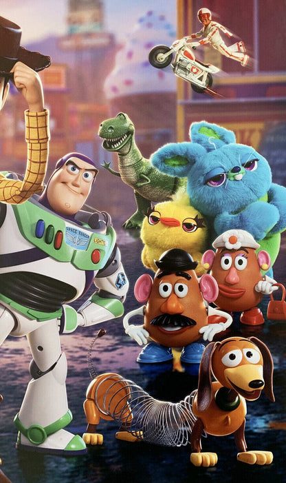 Toy Story 4 Cast of Characters | Buzz Lightyear & Friends Art Print | Animated Movie Poster - Movies & TV Poster