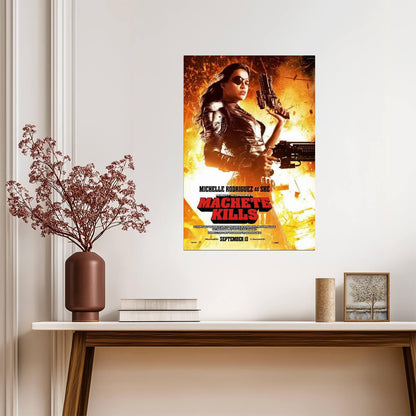 Machete Kills Michelle Rodriguez | Action Exploitation Film Poster | Robert Rodriguez Movie Art - Movies & TV Poster