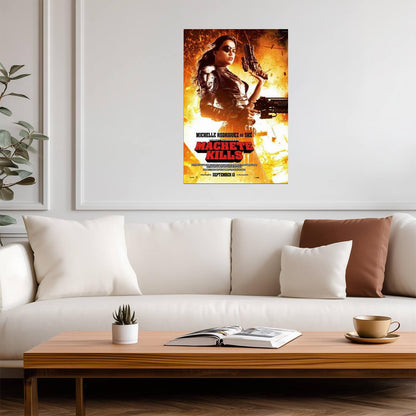 Machete Kills Michelle Rodriguez | Action Exploitation Film Poster | Robert Rodriguez Movie Art - Movies & TV Poster