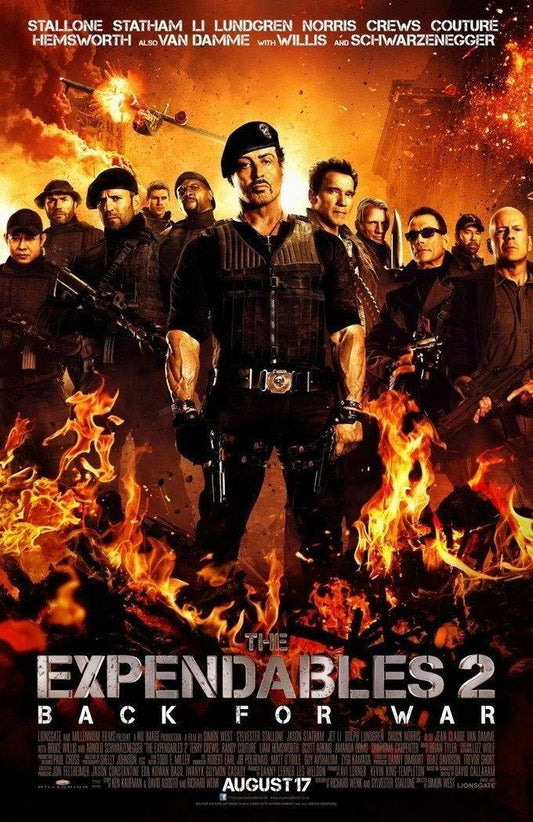 The Expendables 2 Sylvester Stallone | All-Star Action Movie Poster | Action Hero Fan Gift - Movies & TV Poster