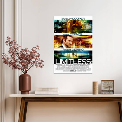 Limitless Bradley Cooper & Robert De Niro | Sci-Fi Thriller Poster | Mind-Bending Movie Art - Movies & TV Poster