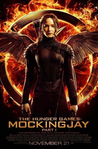 The Hunger Games Mockingjay Part 1 | Jennifer Lawrence as Katniss Everdeen | Dystopian Sci-Fi Movie Poster - Movies & TV Poster
