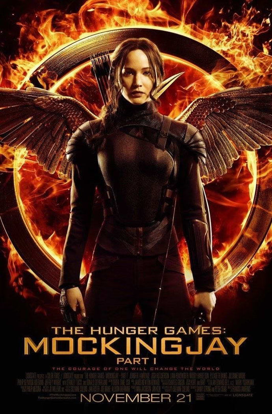 The Hunger Games Mockingjay Part 1 | Jennifer Lawrence as Katniss Everdeen | Dystopian Sci-Fi Movie Poster - Movies & TV Poster