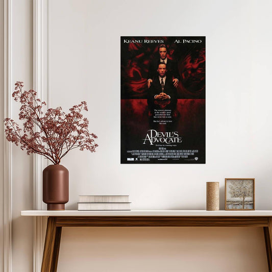 The Devil's Advocate Al Pacino & Keanu Reeves | Supernatural Thriller Movie Poster | Classic 90s Film Art - Movies & TV Poster