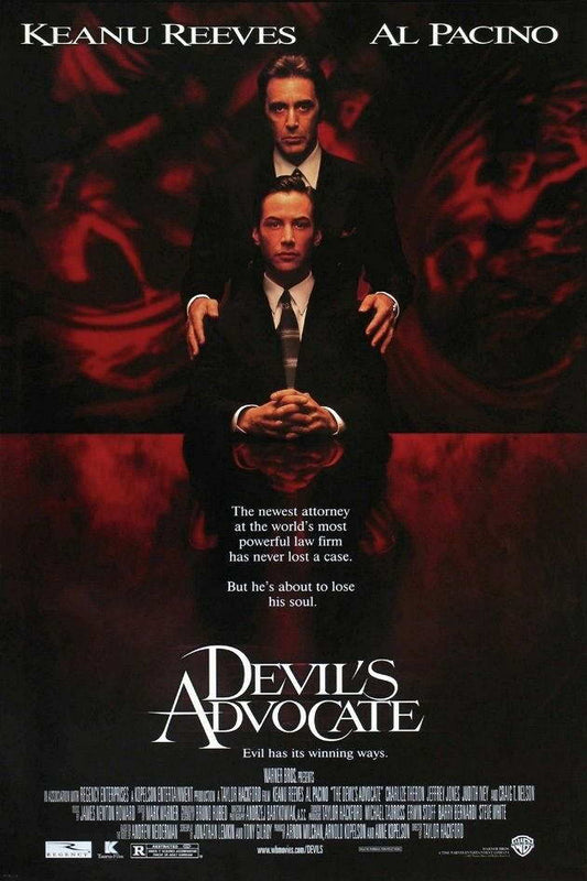The Devil's Advocate Al Pacino & Keanu Reeves | Supernatural Thriller Movie Poster | Classic 90s Film Art - Movies & TV Poster